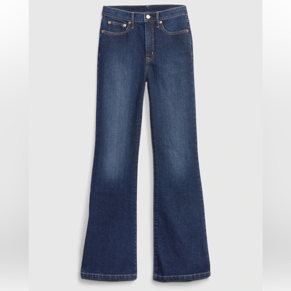 Gap 70’s High Rise Flare Jeans Dark Indigo Size 30